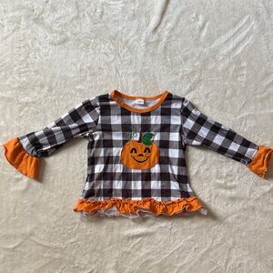 Plaid Pumpkin Long Sleeve Shirt